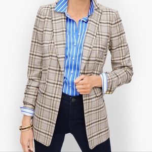 NWT Talbots 16 Plus Long Blazer Foliage Plaid
